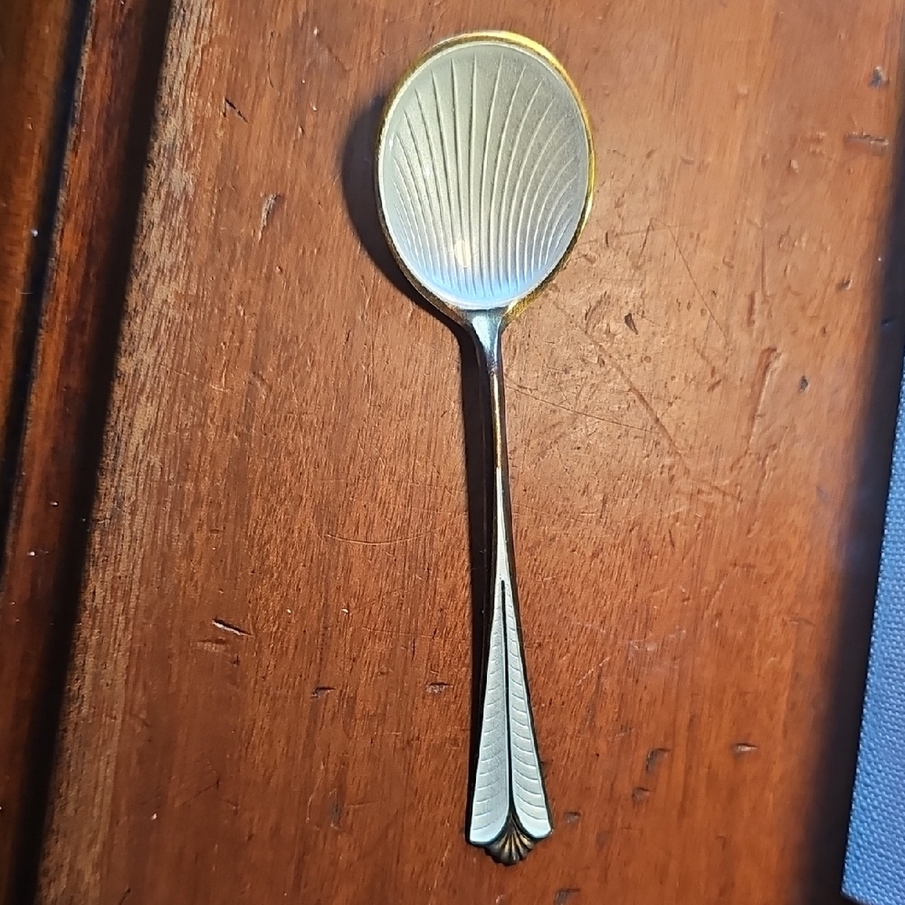 David Andersen Guilloche Gilt Spoon